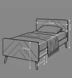 Wohnen Möbel Jugendzimmer in Weiß - Zimventa (dreiteilig)