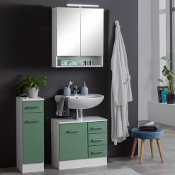 Wohnen Möbelprogramm Badezimmer in Grün - Loenixa (dreiteilig)