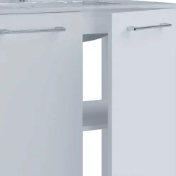 Wohnen Möbelset fürs Bad in Weiß - Ipsum (vierteilig)