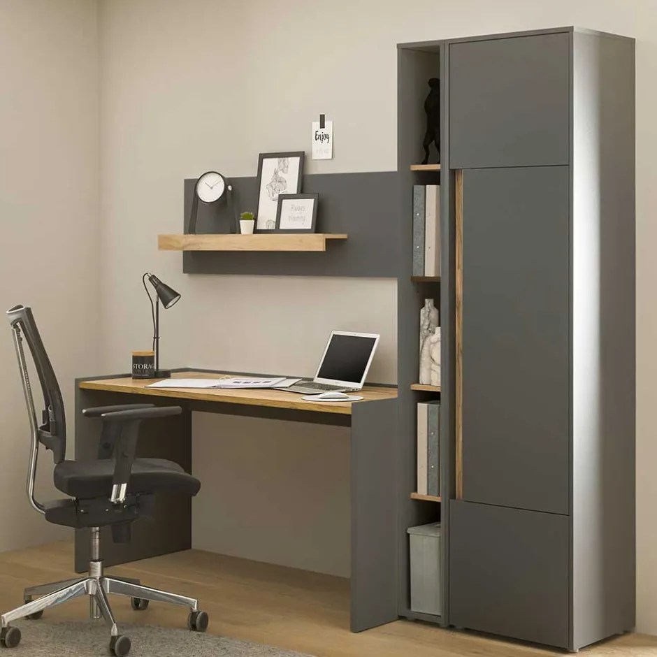 Möbelset fürs Home Office komplett - Ahilav (vierteilig)^Wohnen Outlet