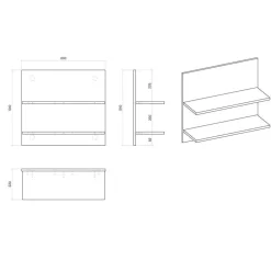 Wohnen Möbelset Schlafzimmer mit Bett 180x200 - Tramos (fünfteilig)