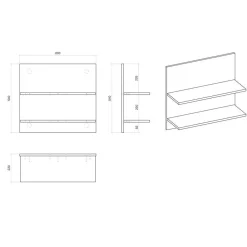 Wohnen Möbelset Schlafzimmer mit Bett 180x200 - Tramos (fünfteilig)