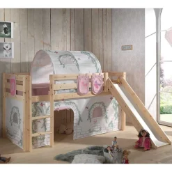 Wohnen Mädchen Abenteuer Hochbett in Kiefer Natur - Ashford