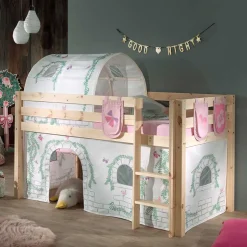 Wohnen Mädchen Abenteuer Hochbett in Kiefer Natur - Ashford