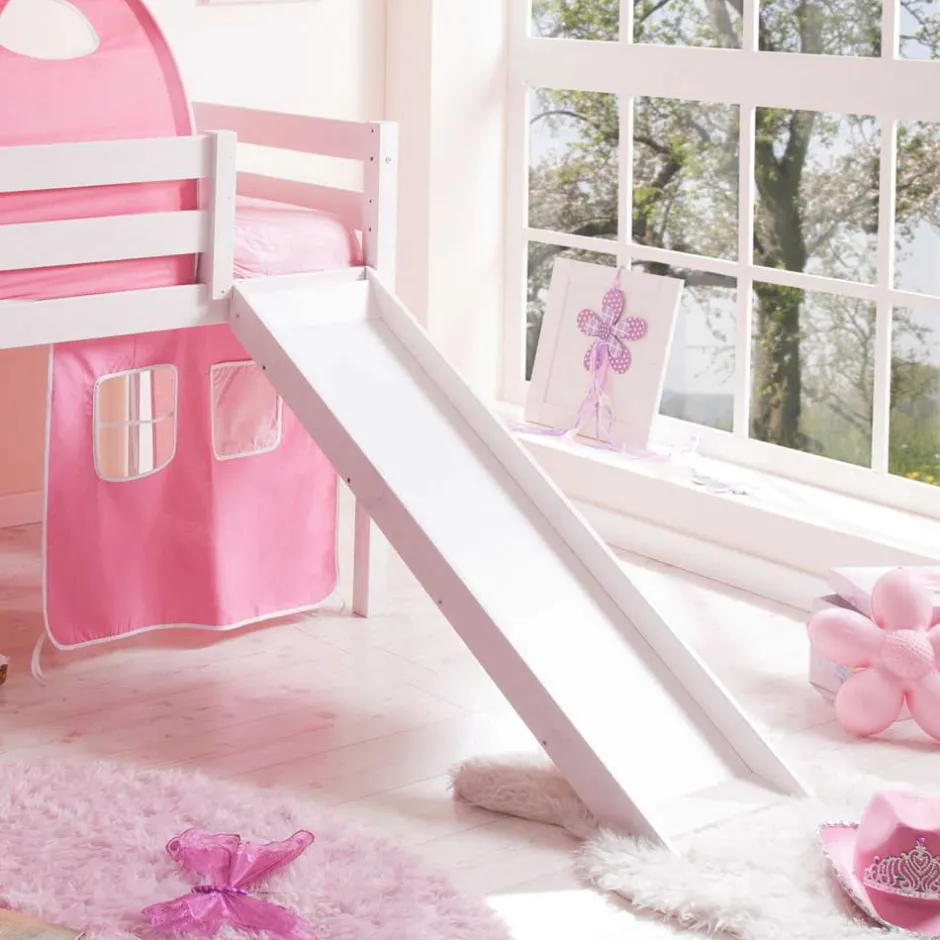 Mädchen Hochbett Rene mit Rutsche^Wohnen Hot