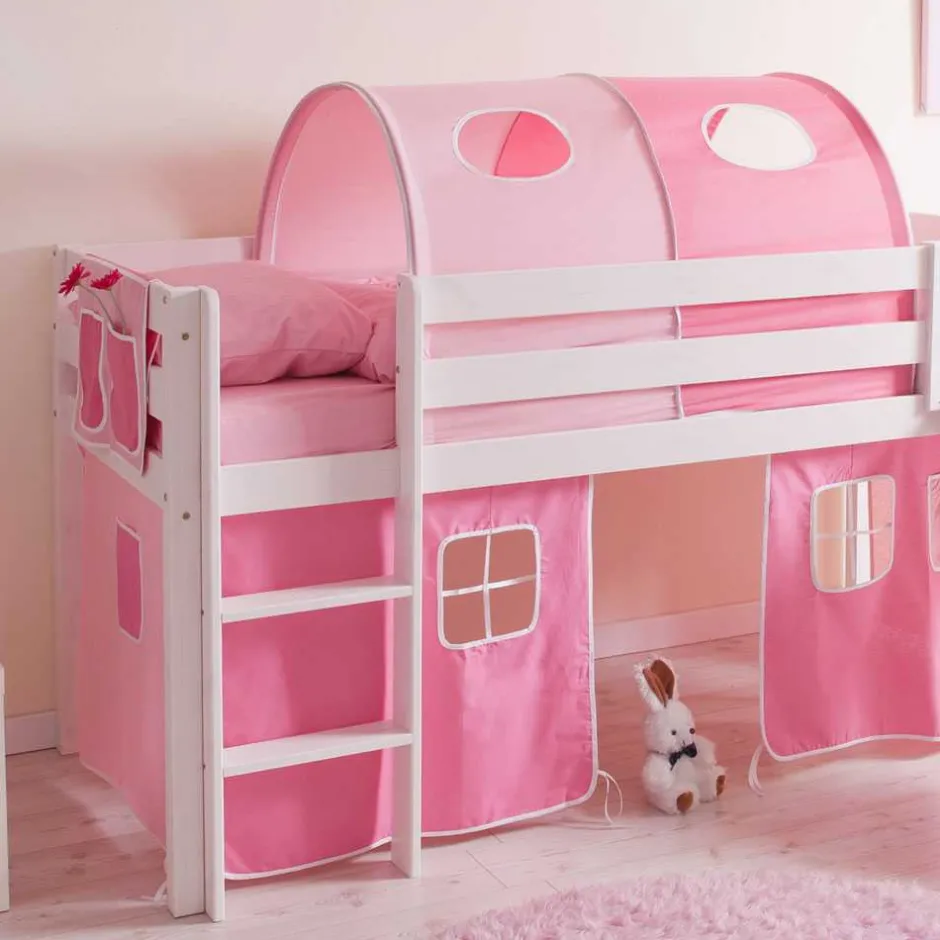 Mädchen Hochbett Rene mit Rutsche^Wohnen Hot