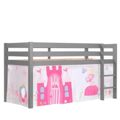 Mädchenhochbett mit Vorhang Prinzessin und Schloss - Casa^Wohnen Best