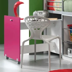 Kinder Wohnen Mädchen-Hochbett Nina mit Schreibtisch