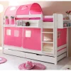 Kinder Wohnen Mädchenzimmer Etagenbett aus weißer Kiefer - Jionalla