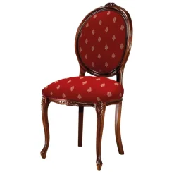 Medaillonstuhl in Rot mit Ornament-Muster - Lactatas^Wohnen Sale