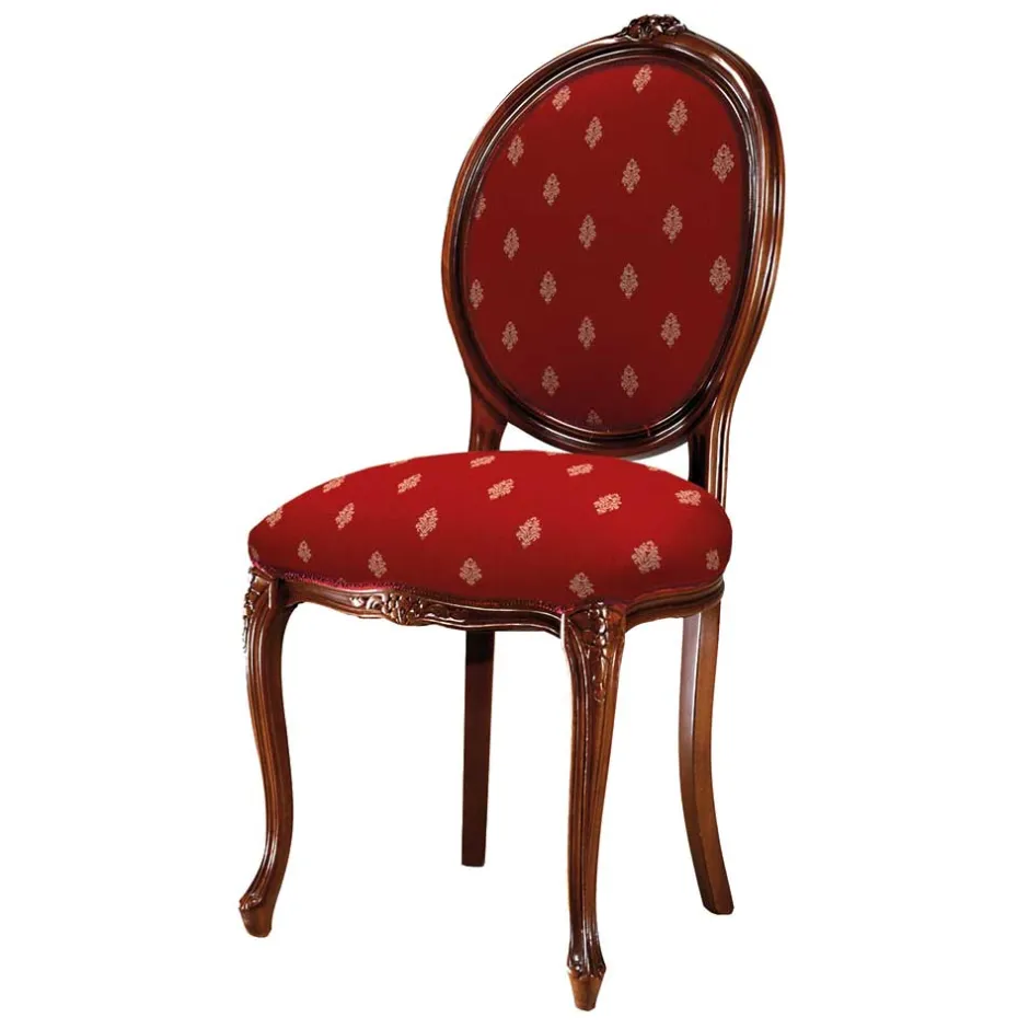 Medaillonstuhl in Rot mit Ornament-Muster - Lactatas^Wohnen Sale