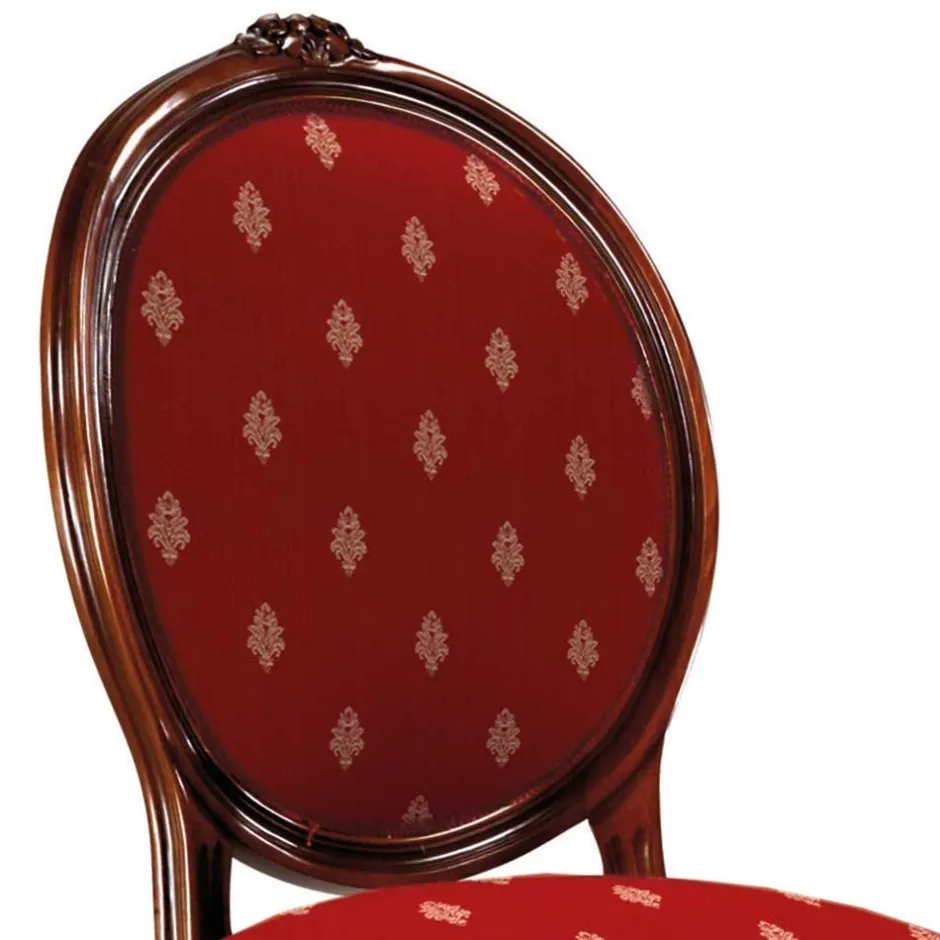 Medaillonstuhl in Rot mit Ornament-Muster - Lactatas^Wohnen Sale