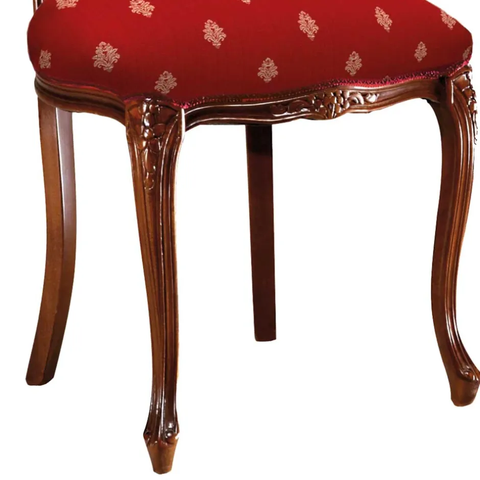 Medaillonstuhl in Rot mit Ornament-Muster - Lactatas^Wohnen Sale