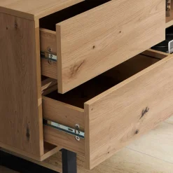 Wohnen Medien Element in Wildeiche Holzoptik - Priazena