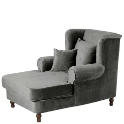 Wohnen Mega Wohnzimmersessel in Grau Samtvelours - Jusic