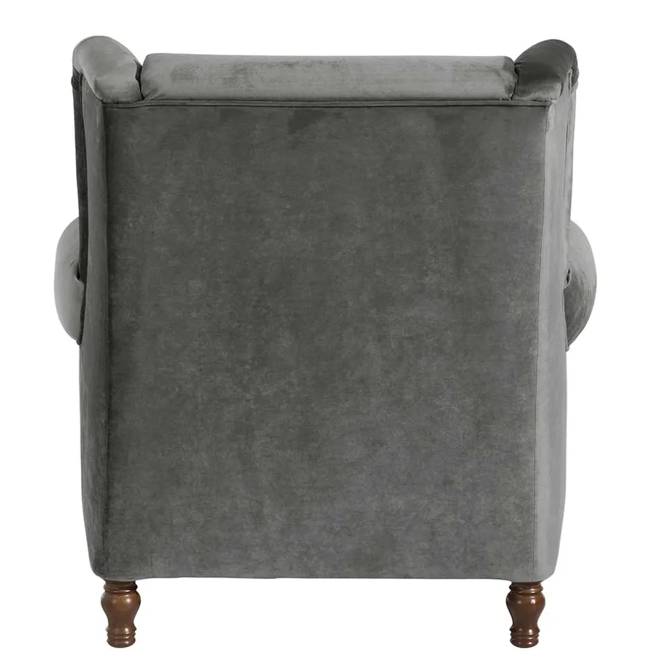 Wohnen Mega Wohnzimmersessel in Grau Samtvelours - Jusic