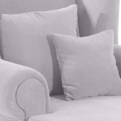 Wohnen Megasessel in Silbergrau Velours - Bacanova