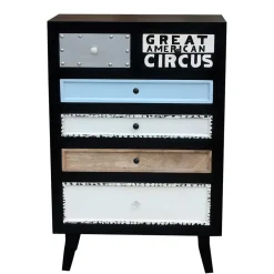 Mehrfarbige Hochkommode im Shabby Style - Mirana^Wohnen Discount