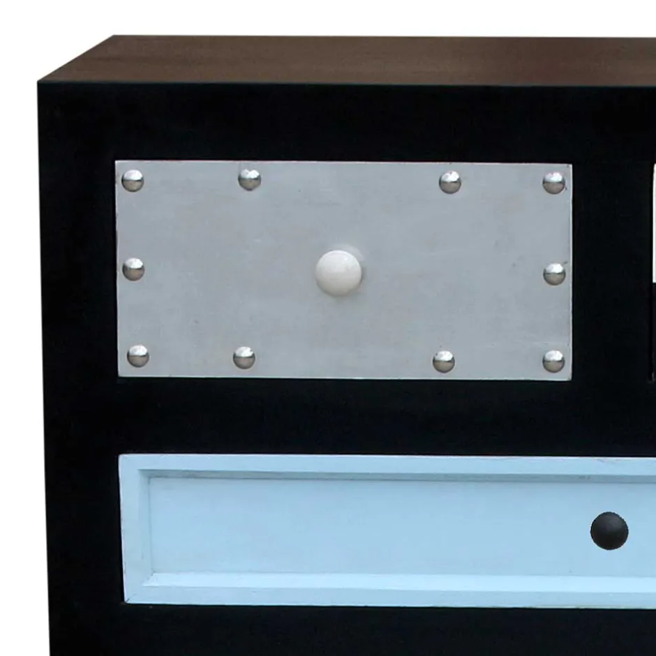 Mehrfarbige Hochkommode im Shabby Style - Mirana^Wohnen Discount