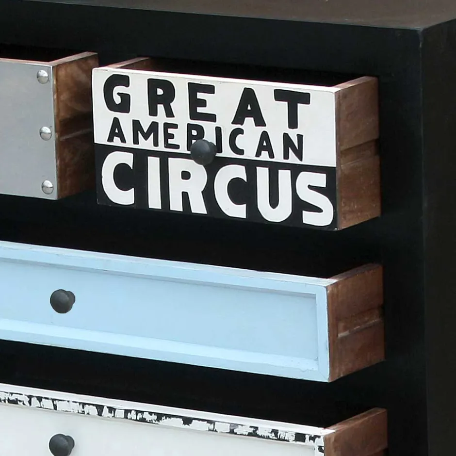 Mehrfarbige Hochkommode im Shabby Style - Mirana^Wohnen Discount