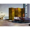 Mehrfarbiger Design Paravent mit Schrift - Jabota^Wohnen Discount