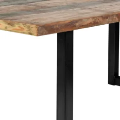 Wohnen Mehrfarbiger Esstisch Altholz Shabby Chic Enjadara mit Stahl Schwarz