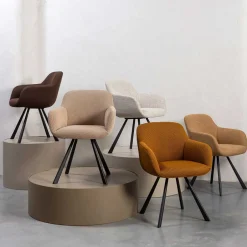 Wohnen Mesh Polsterstuhl mit Armlehnen - Charlena