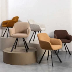 Wohnen Mesh Polsterstuhl mit Armlehnen - Charlena