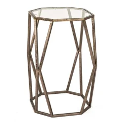 Metall Beistelltisch Bullet mit Glasplatte^Wohnen Sale