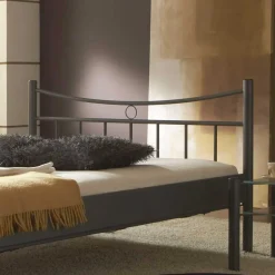 Wohnen Metall Bett Rosanna in Dunkelgrau