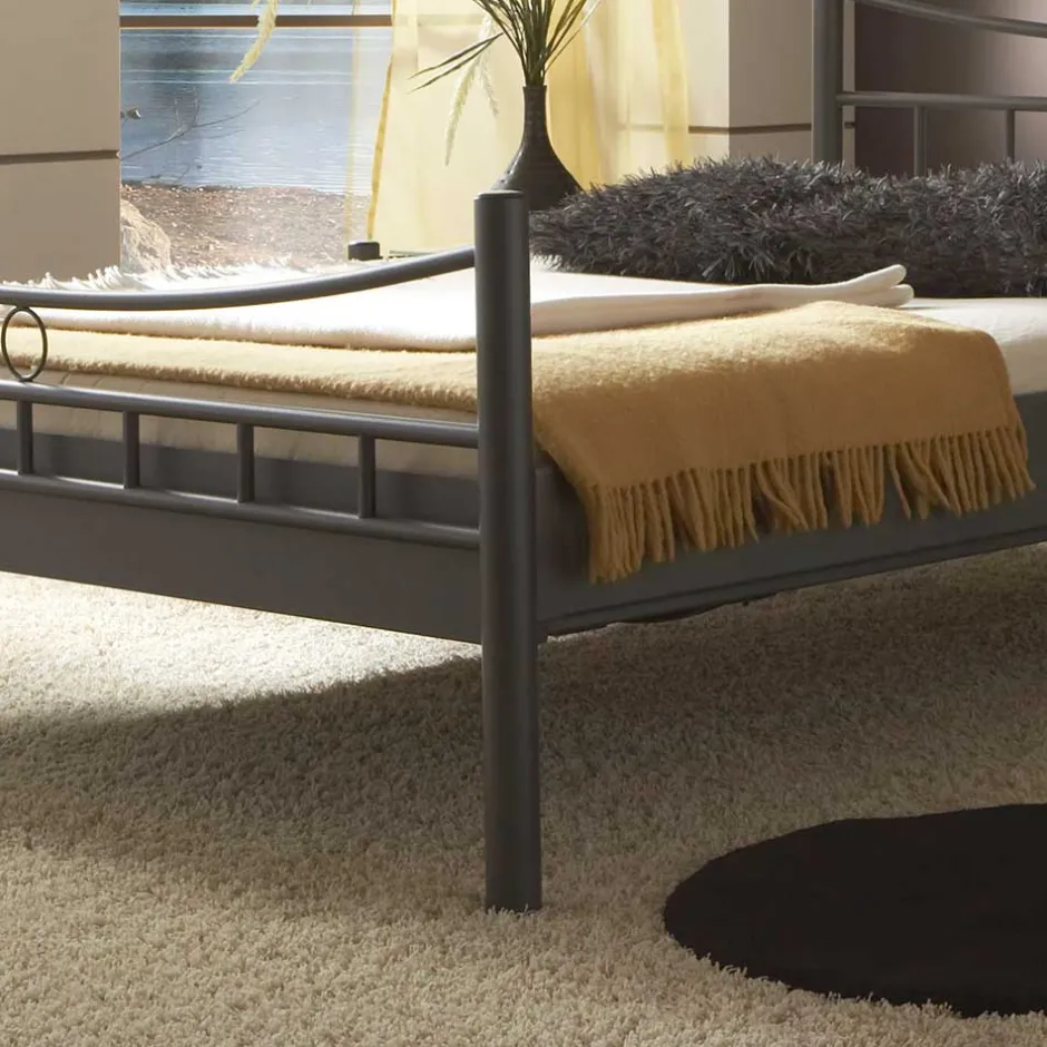 Wohnen Metall Bett Rosanna in Dunkelgrau