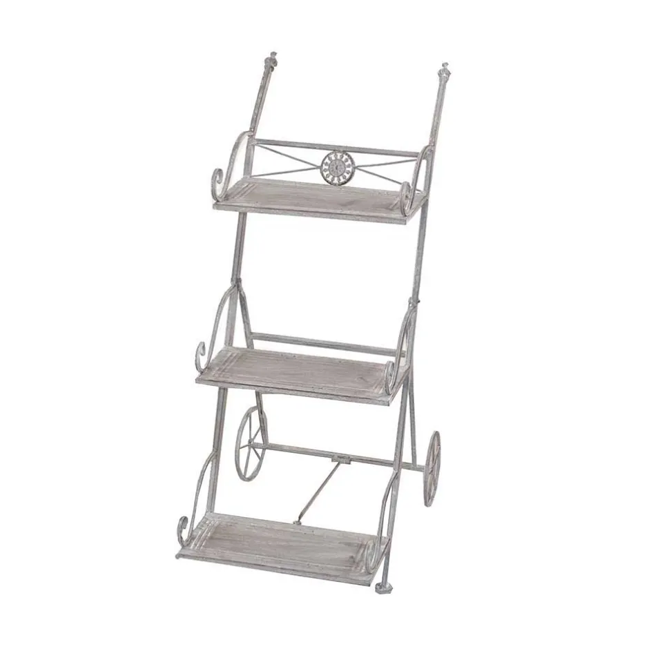 Wohnen Metall Blumenständer Landhaus Jillma in Grau