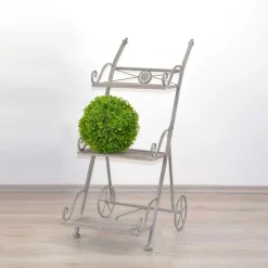 Wohnen Metall Blumenständer Landhaus Jillma in Grau