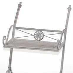 Wohnen Metall Blumenständer Landhaus Jillma in Grau