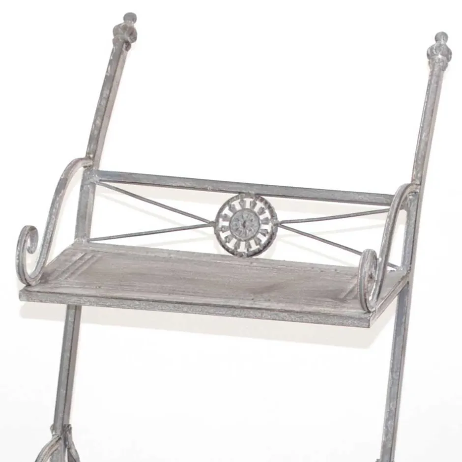 Wohnen Metall Blumenständer Landhaus Jillma in Grau