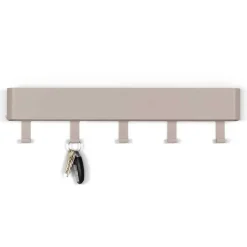Wohnen Metall Hakenleiste Garderobe in Taupe - Plexino