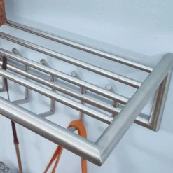 Metall Hängegarderobe in Silber - Markos^Wohnen Outlet