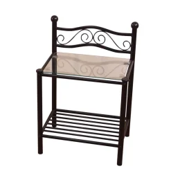 Wohnen Metall Nachttisch Cosmona mit Glasplatte (Set)