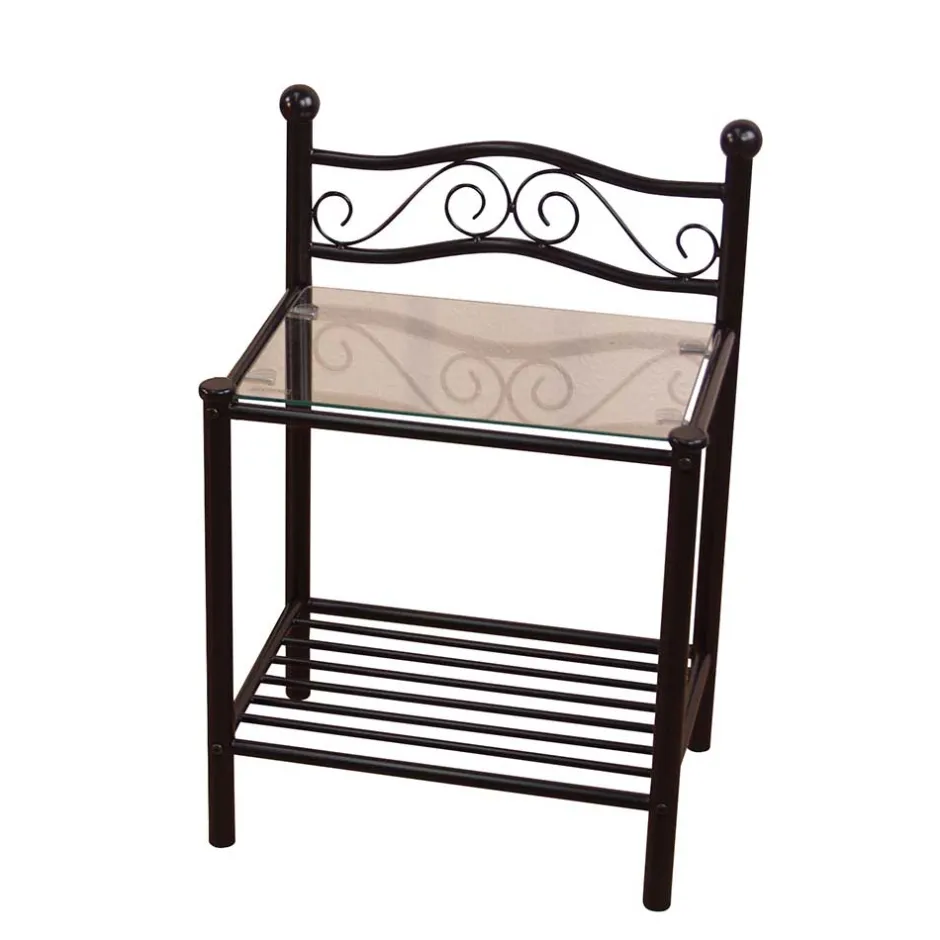 Wohnen Metall Nachttisch Cosmona mit Glasplatte (Set)