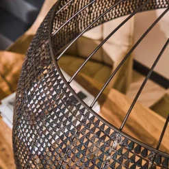 Wohnen Metall Pendelleuchte mit halbrundem Schirm - Lash