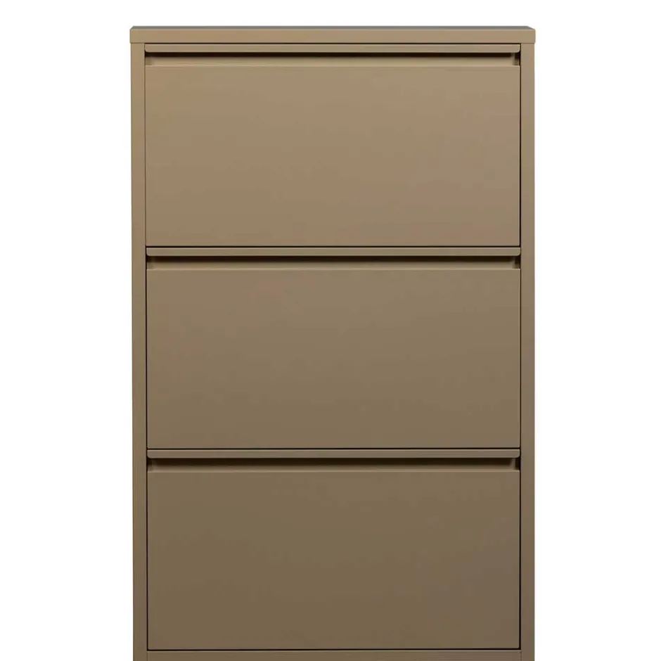 Metall Schuhschrank in Beige - Izzymo^Wohnen Discount