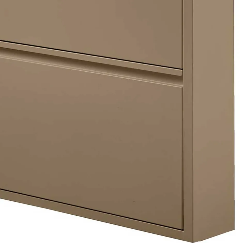 Metall Schuhschrank in Beige - Izzymo^Wohnen Discount