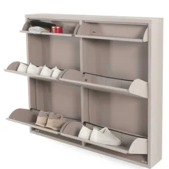 Wohnen Metall Schuhschrank in Taupe - Ruven