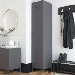 Metall Spindschrank in Dunkelgrau - Vespania^Wohnen Sale