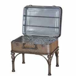 Metall Truhentisch im Koffer Design mit Print Magic Industry Style^Wohnen Best