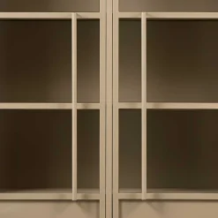 Metall Vitrinenschrank in Khaki - Gabadoza^Wohnen New