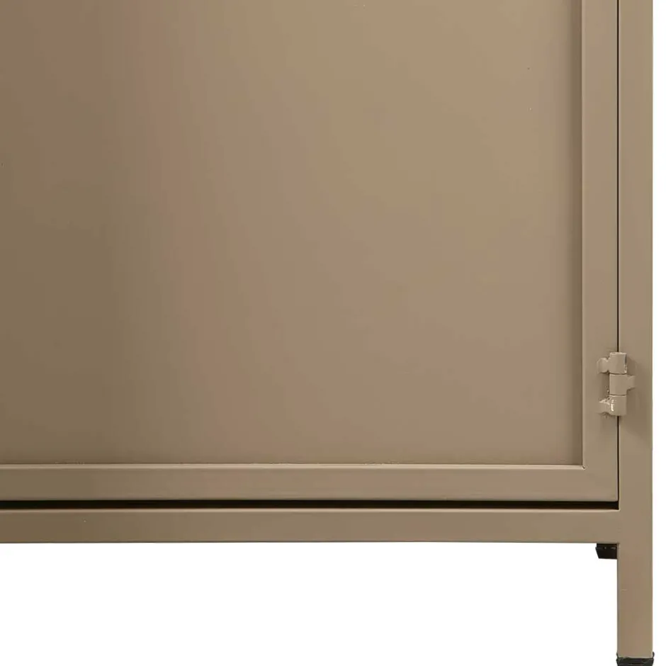 Metall Vitrinenschrank in Khaki - Gabadoza^Wohnen New