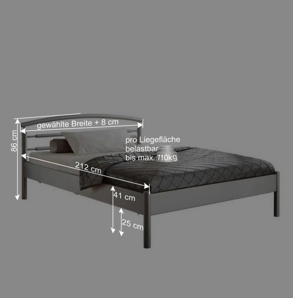 Wohnen Metallbett Monica aus Gusseisen