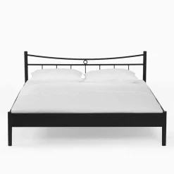 Wohnen Metall-Doppelbett Looks in Schwarz (dreiteilig)