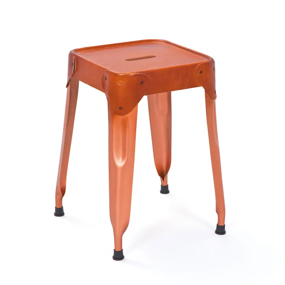 Metallhocker Ricana in Kupferfarben (4er Set)^Wohnen Hot